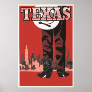 Poster vintage du Texas
