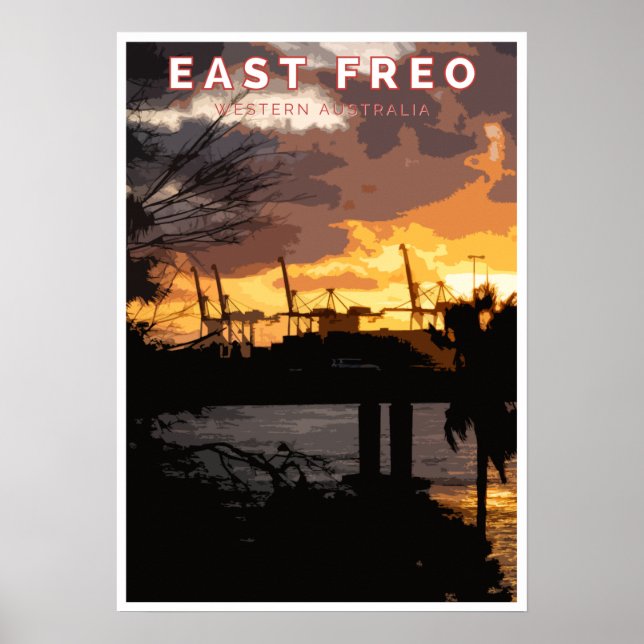 Poster vintage - East Fremantle, Ouest de l'Austra (Devant)