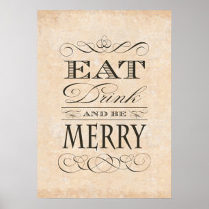 Poster vintage élégant : Cuisine, Bar ou Restauran