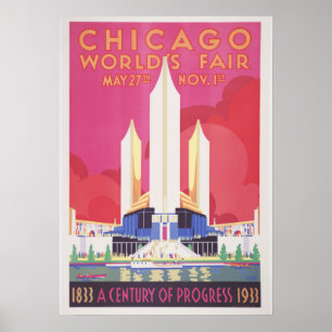 Poster vintage équitable du monde de Chicago (28 p