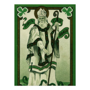 Poster Vintage - Erin Go Bragh - Vœux de la Saint-Patrick
