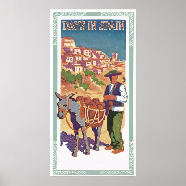 Poster vintage Espagne Travel Ad Art (Devant)