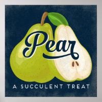 Poster Vintage Étiquette de fruits