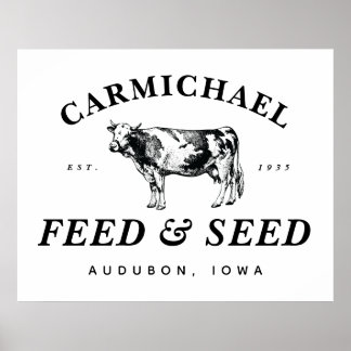 Poster Vintage Farmhouse Style Feed & Seed