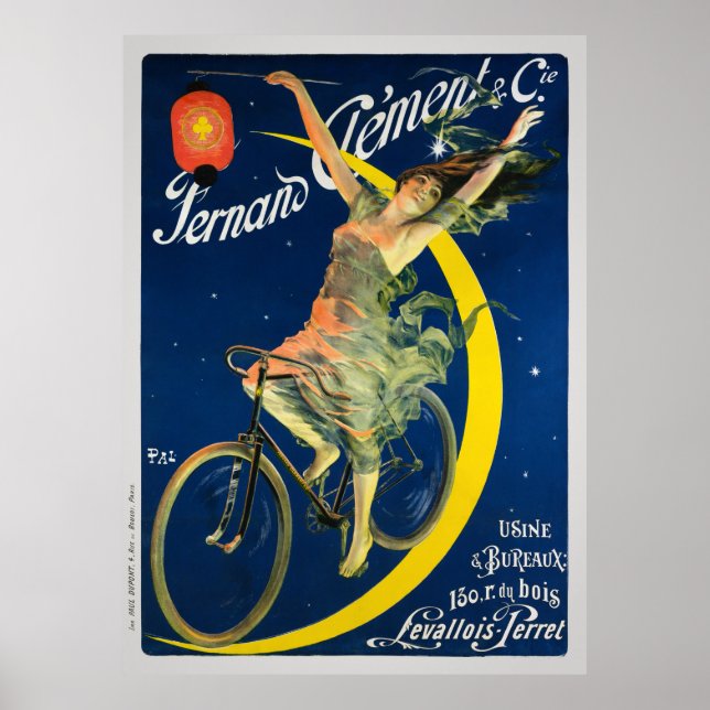 Poster vintage Fernand Clément & Cie Bicyclettes (Devant)