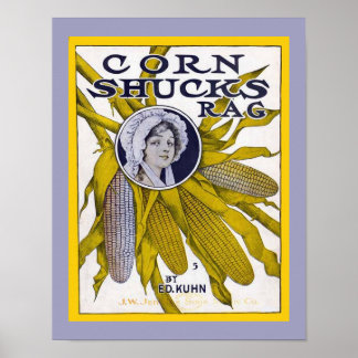 Poster Vintage feuille de musique couverture copie CORN S
