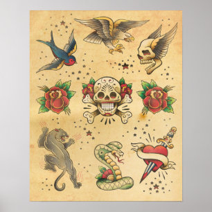 Poster vintage Flash Tattoo