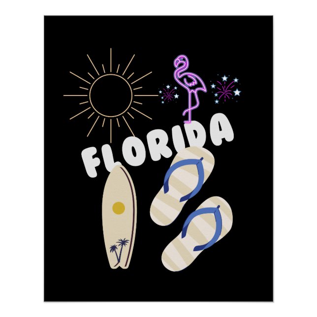 Poster vintage florida rétro (Devant)
