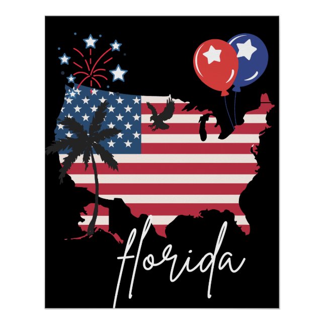 Poster vintage florida rétro (Devant)