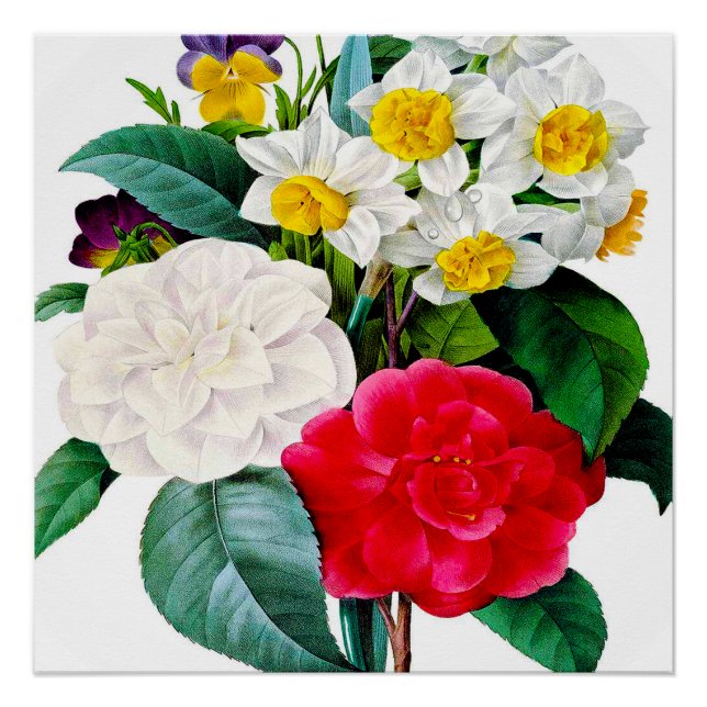Poster Vintage Flowers (Devant)