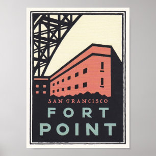 Poster vintage Fort Point Travel