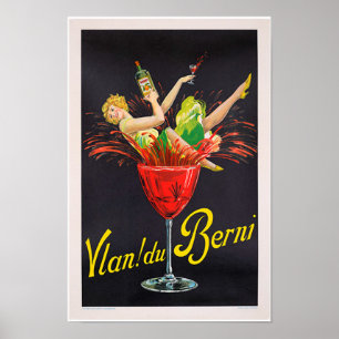 Poster vintage Français Liqueur Alcool Art Déco