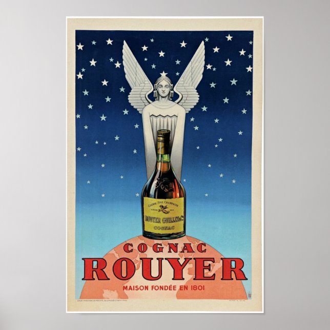 Poster vintage Français Liqueur Alcool Art Déco (Devant)