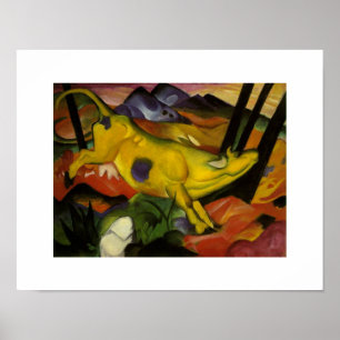 Poster Vintage Franz Marc La Vache Jaune