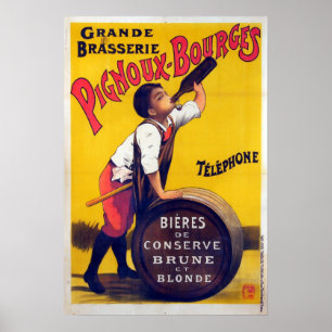 Poster Vintage French Beer Advertisment