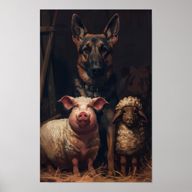 Poster vintage George Orwell Imprimer - 1984 Liter (Devant)