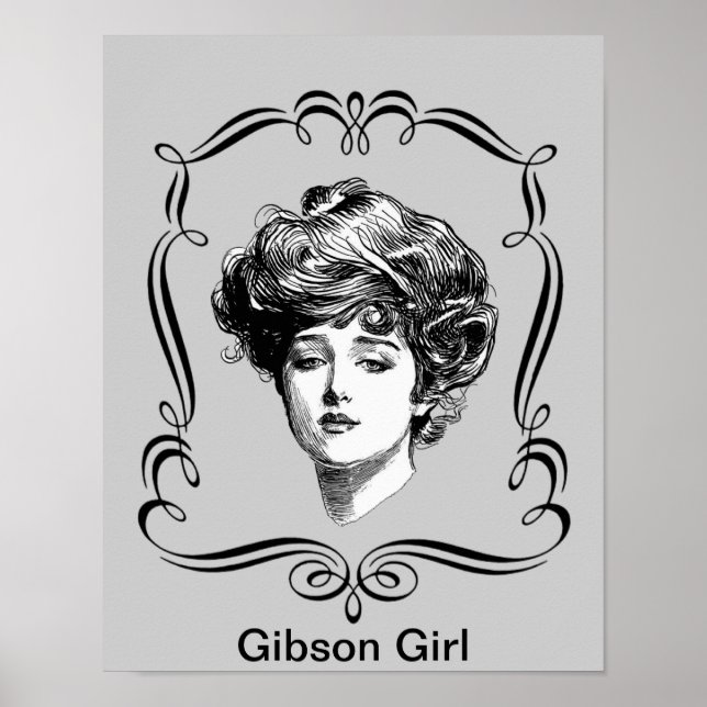 Poster vintage Gibson Girl Art (Devant)