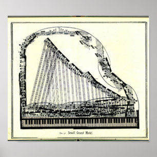 Poster vintage Grand Piano