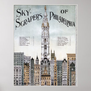 Poster vintage - Graveurs de Ciel de Philadelphie