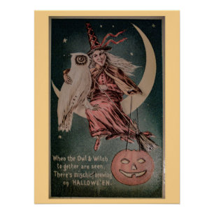 Poster Vintage Halloween trompe brassage