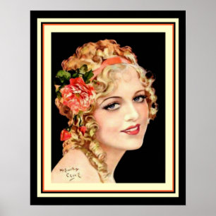 Poster vintage Henry Clive Flapper Girl 16 x 20