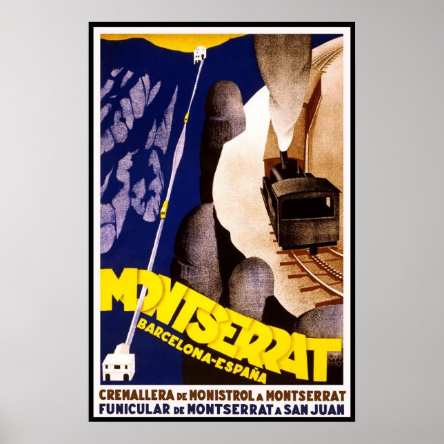 Poster vintage Imprimer Montserrat San Juan (Devant)