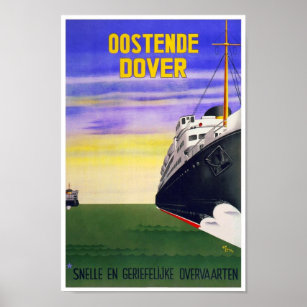 Poster vintage Imprimer Oostende Dover