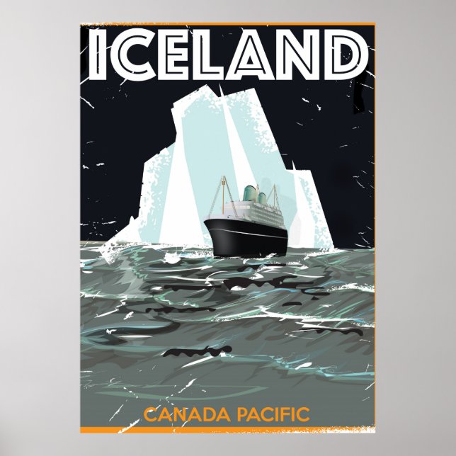 Poster vintage islandais (Devant)