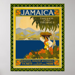 Poster vintage Jamaica Travel