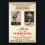 Poster vintage Joe Lewis contre Max Schmeling<br><div class="desc">Vintage de haute qualité Joe Lewis vs Max Schmeling poster art.</div>