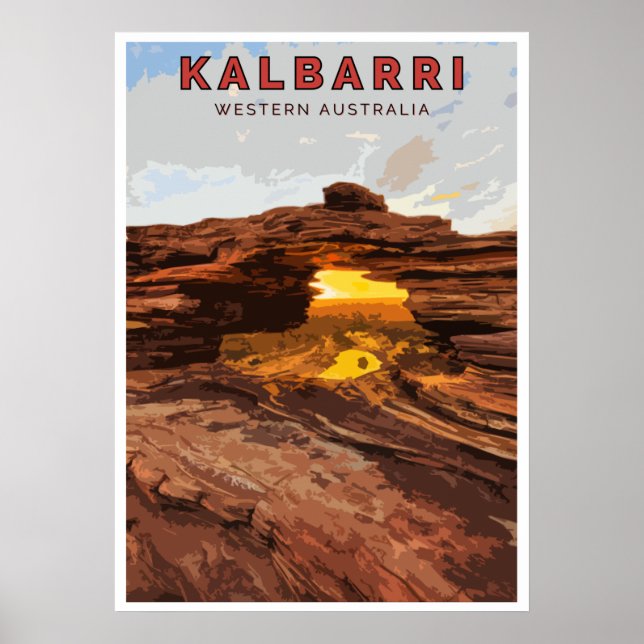 Poster vintage - Kalbarri, Australie occidentale (Devant)