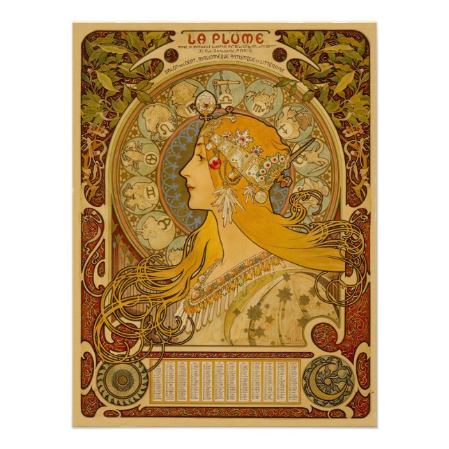 Poster vintage La Plume (Devant)