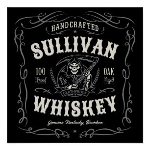 Poster Vintage Liqueur AJOUTER NOM Old Grim Reaper Whiske