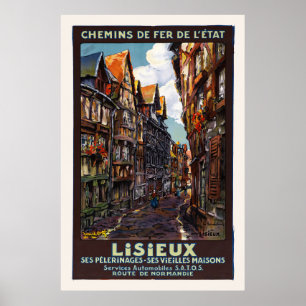 Poster vintage Lisieux France 1930