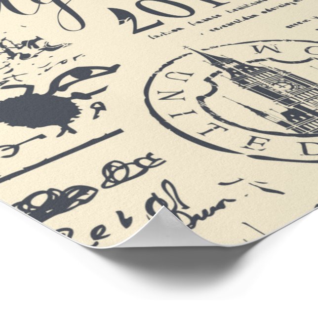 Poster vintage Londres (Coin)