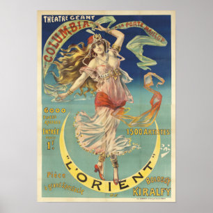 Poster Vintage L'Orient Columbia a la Porte-Maillot