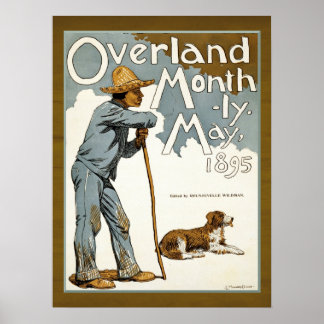 Poster Vintage Magazine Couverture fermier et chien