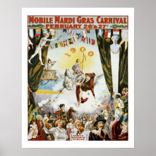 Poster vintage Mardi Gras