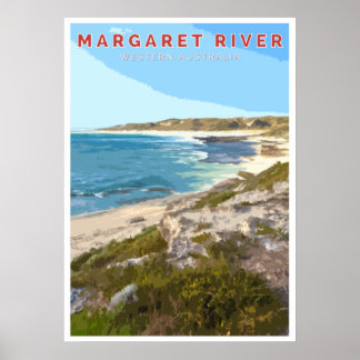 Poster vintage - Margaret River, Australie occiden