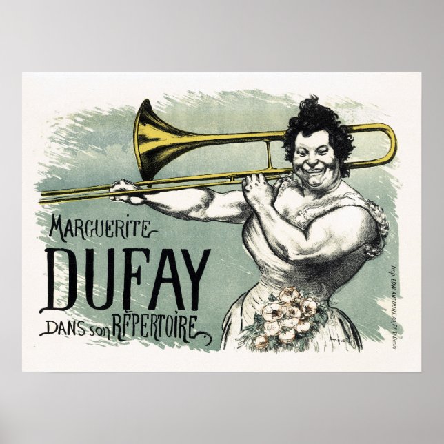 Poster Vintage Marguerite Dufay Trombone (Devant)