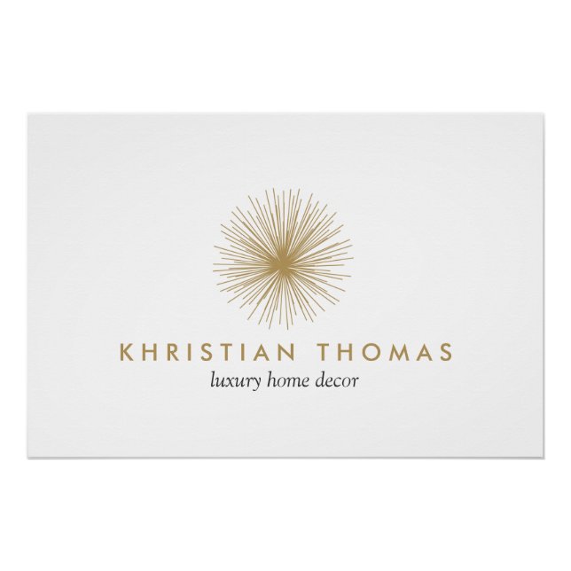 Poster Vintage Modernist Design d'intérieur Logo Téléchar (Devant)