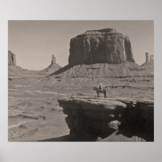 Poster vintage Monument Valley Cowboy