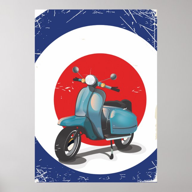 Poster vintage moto Mod (Devant)