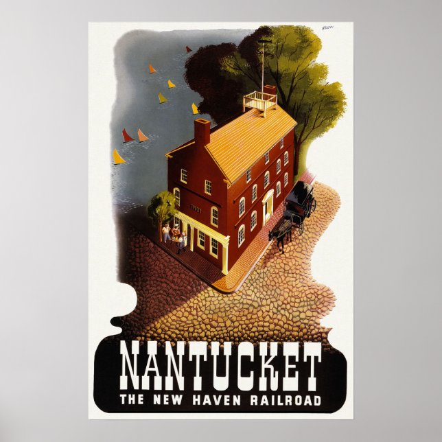 Poster vintage Nantucket MA (Devant)