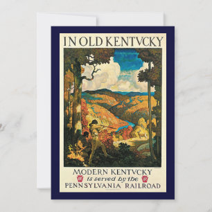 Poster vintage NC Wyeth Travel, Dans Le Vieux Kent