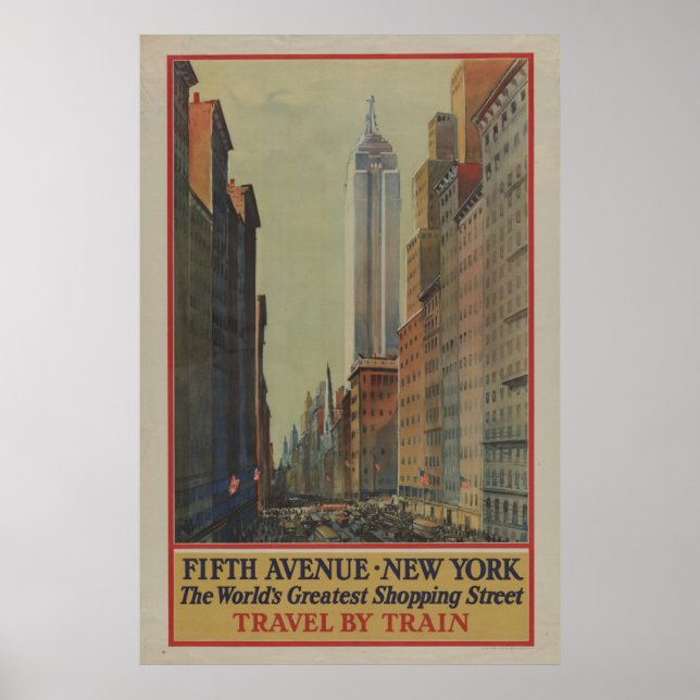 Poster vintage New York City (Devant)