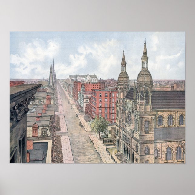Poster vintage New York City (Devant)