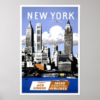 Poster vintage New York City Travel