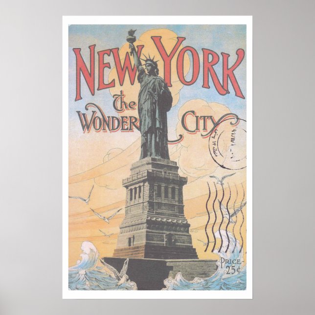 Poster vintage New York Travel (Devant)