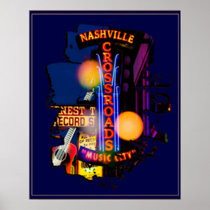 Poster vintage Nightlife de Nashville